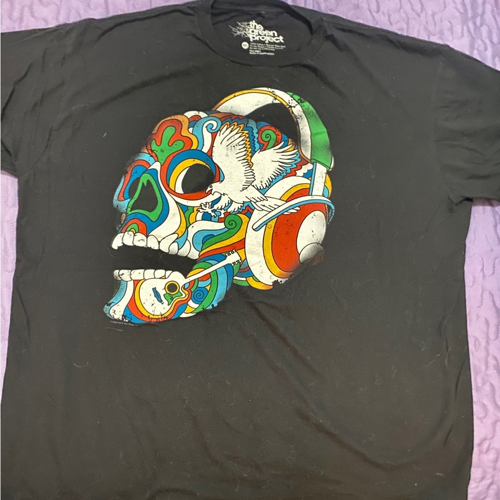 Mens 2XL Black Cotton Tee